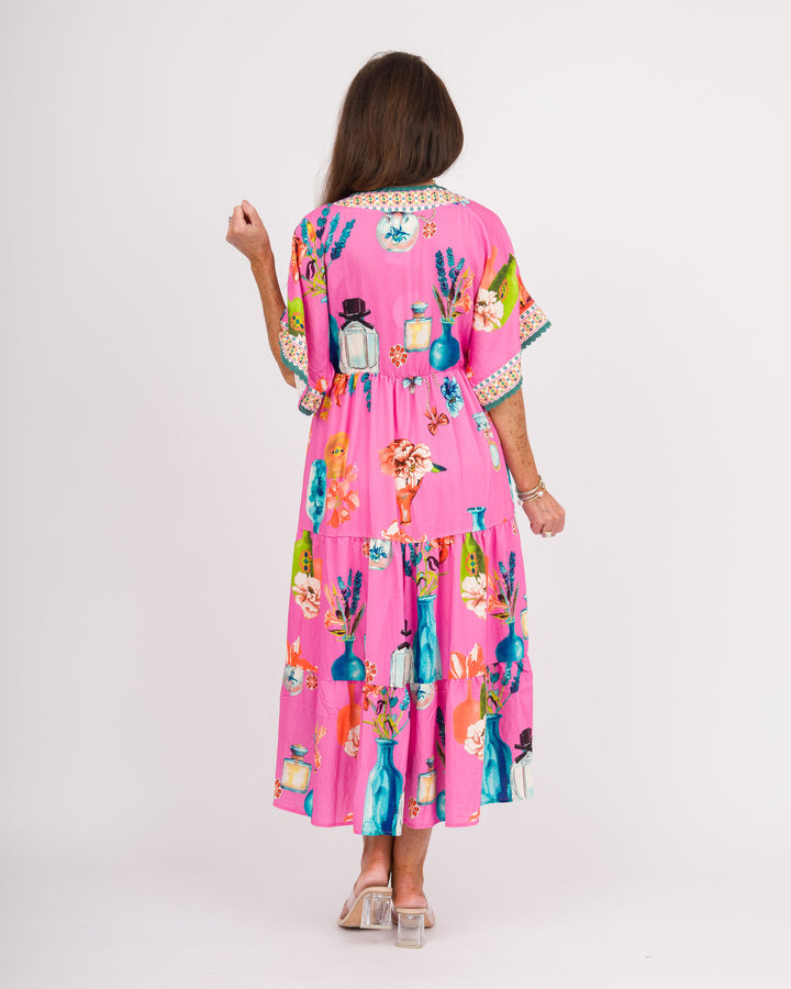 Jacinda Midi Dress - Peony