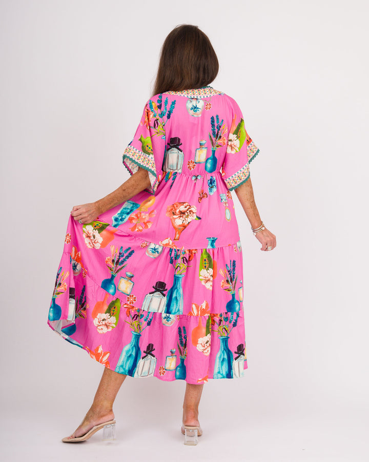 Jacinda Midi Dress - Peony