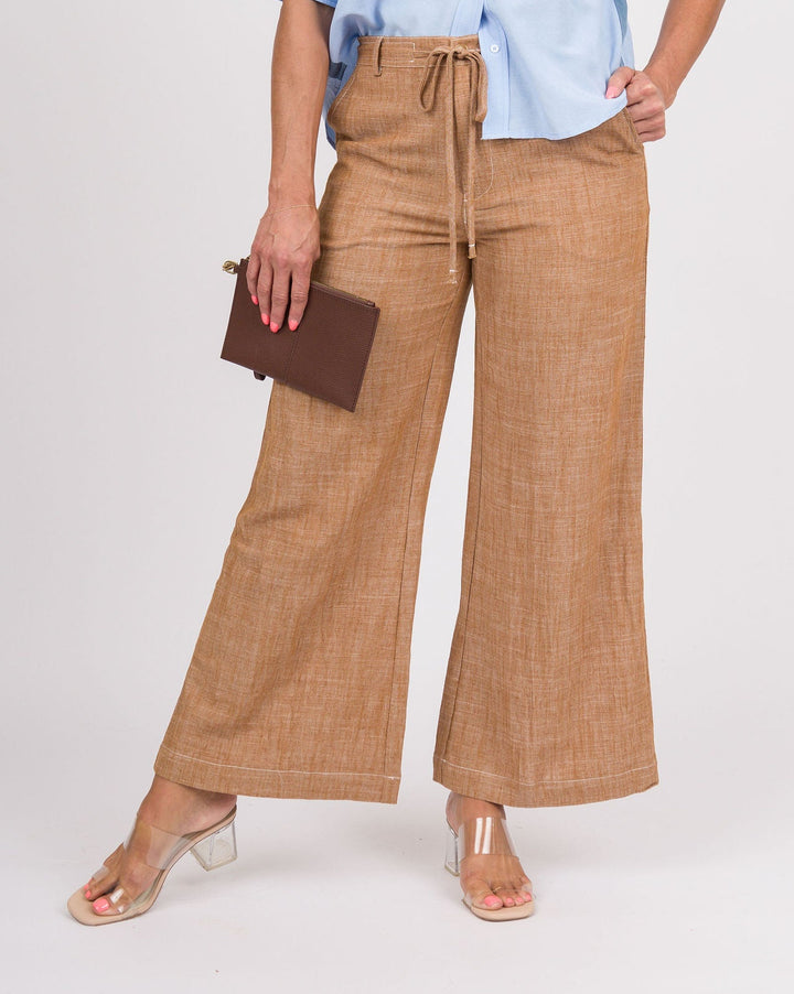 Coconut Brown String Tie Pants