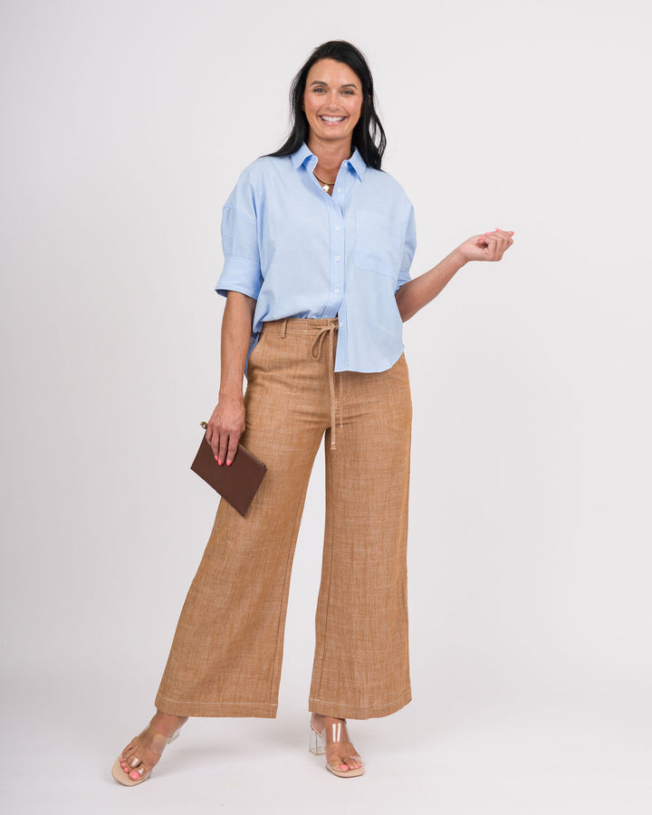 Coconut Brown String Tie Pants