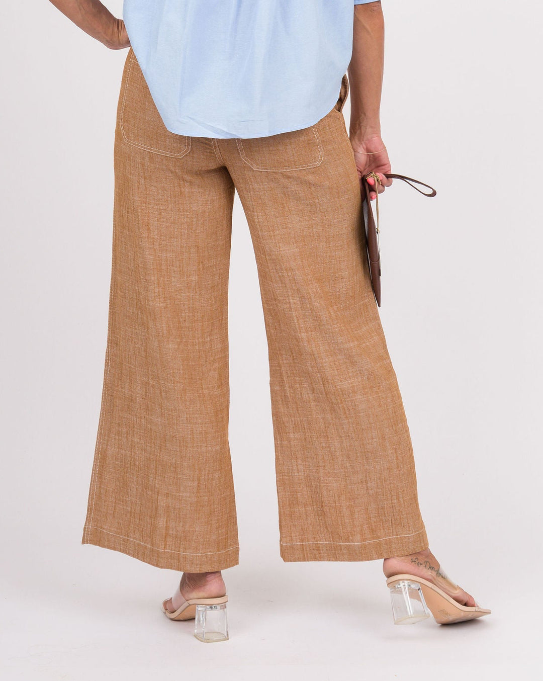 Coconut Brown String Tie Pants