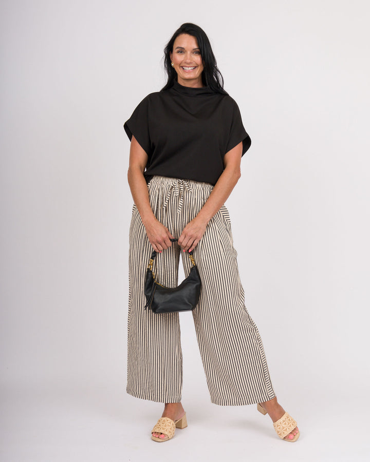 Black Mock Neck Top