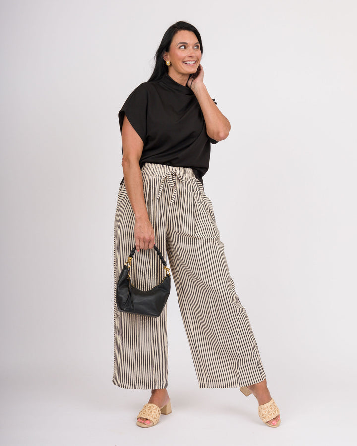 Black Mock Neck Top
