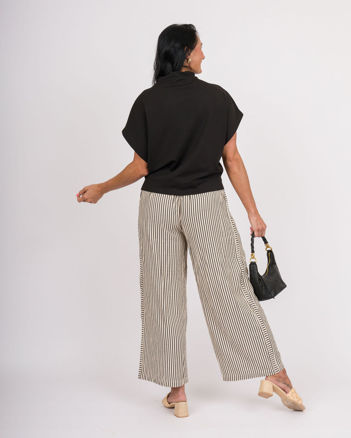 Black Mock Neck Top