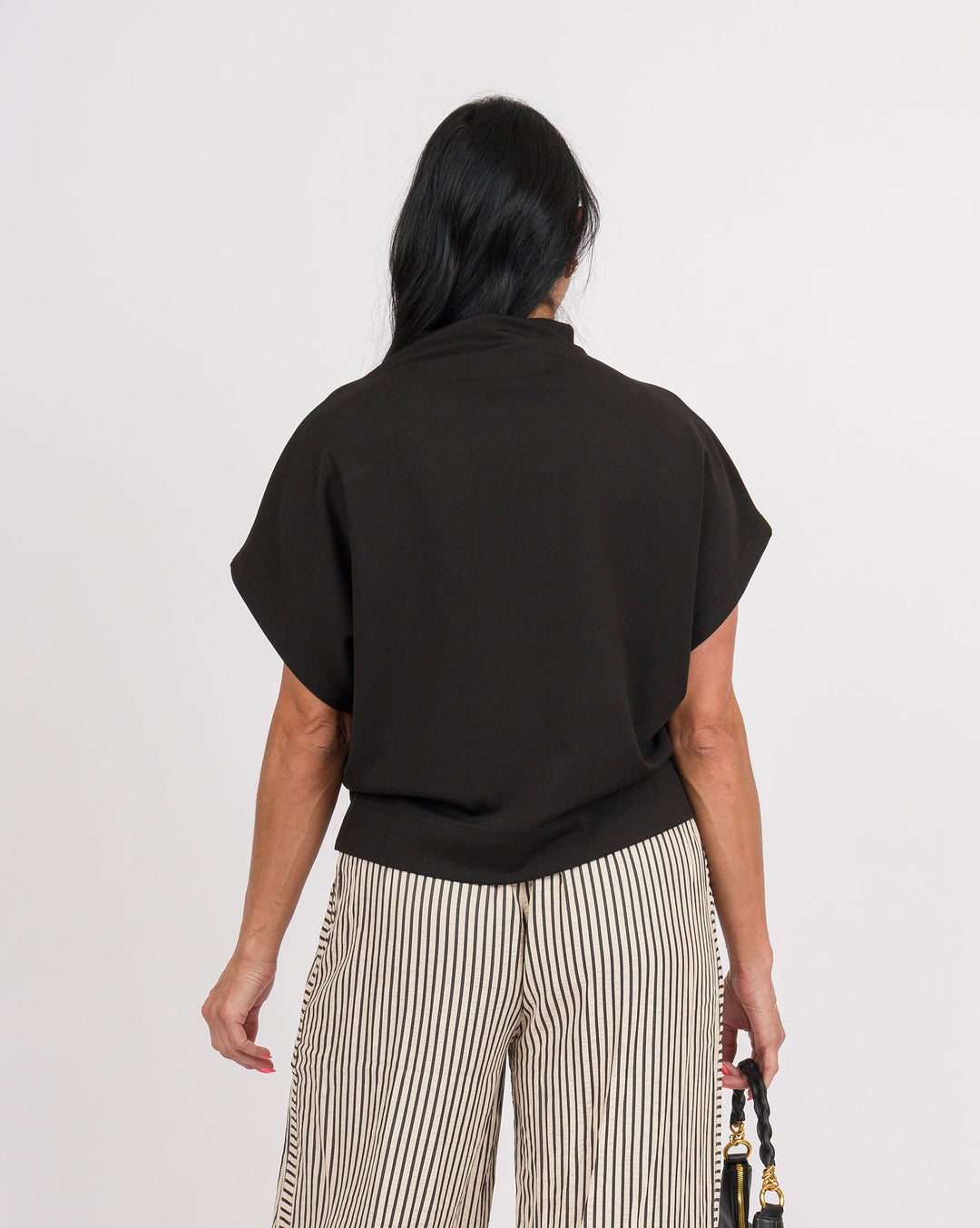 Black Mock Neck Top