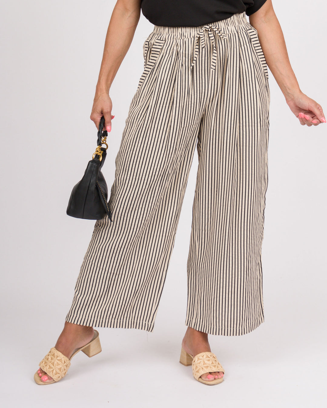 Cortina Latte Striped Pants