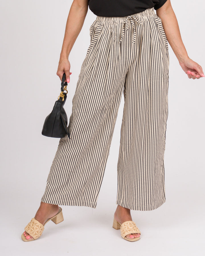 Cortina Latte Striped Pants