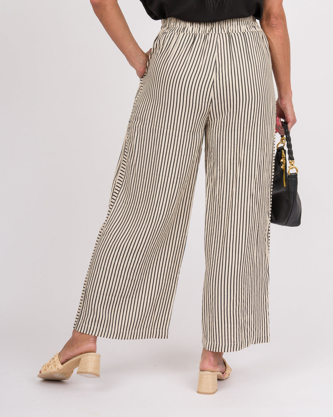 Cortina Latte Striped Pants