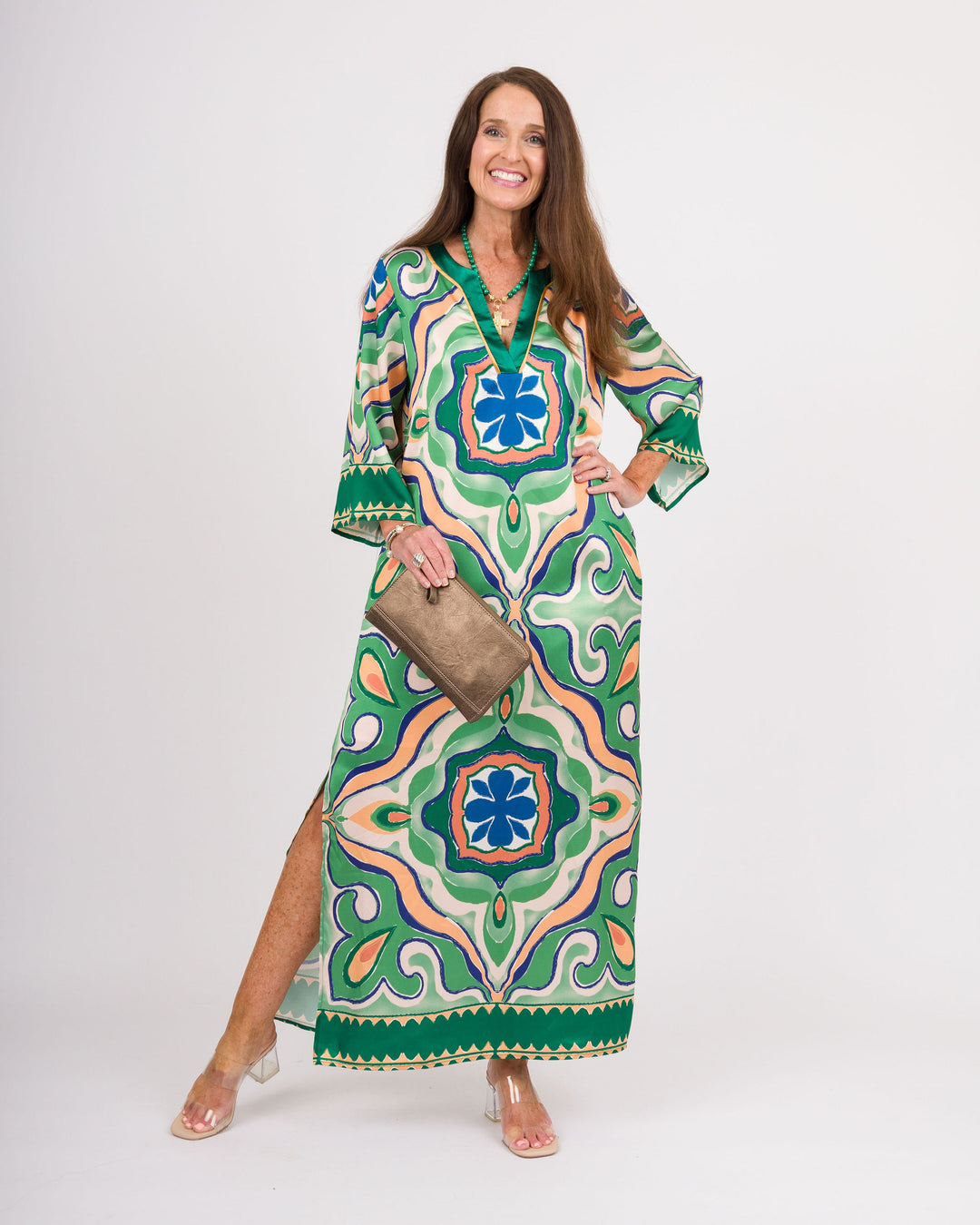 Moroccan Tile Maxi Dress