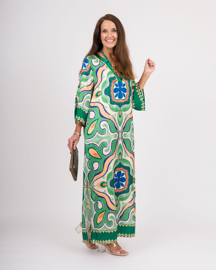 Moroccan Tile Maxi Dress