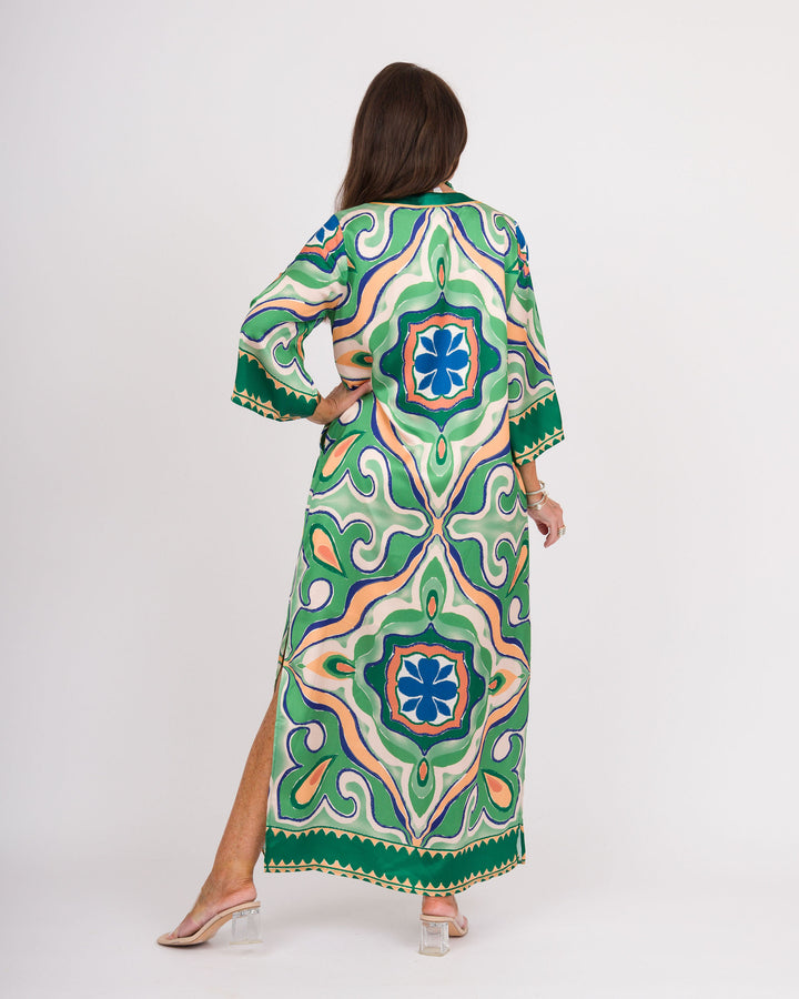 Moroccan Tile Maxi Dress