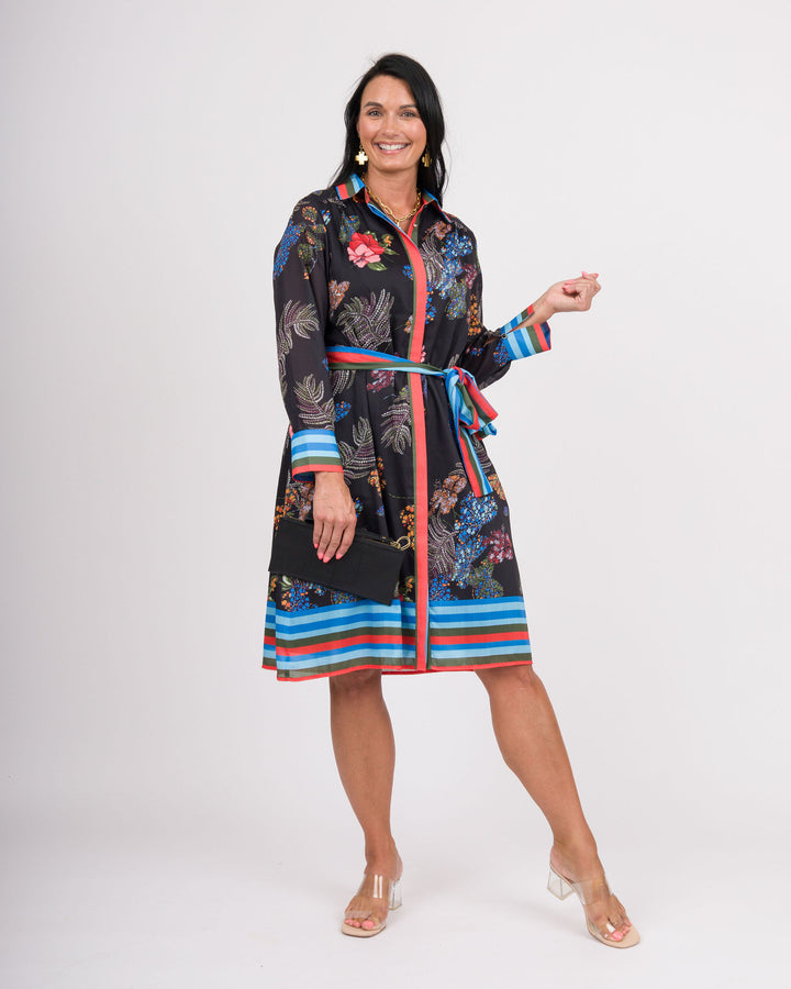 Midnight Garden Shirt Dress
