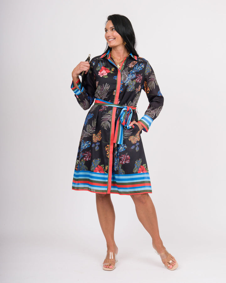 Midnight Garden Shirt Dress