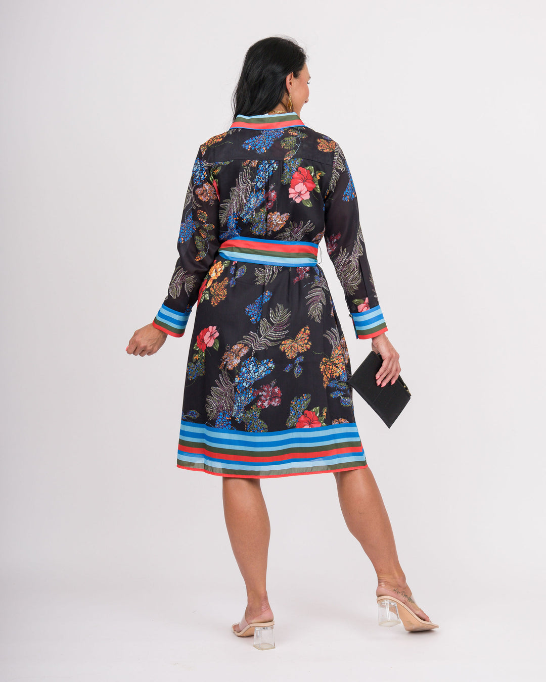 Midnight Garden Shirt Dress