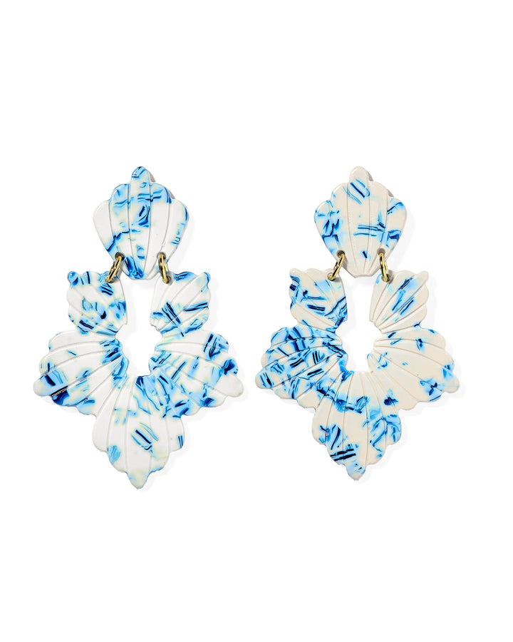 Linny Co- Michelle Blue China Earrings