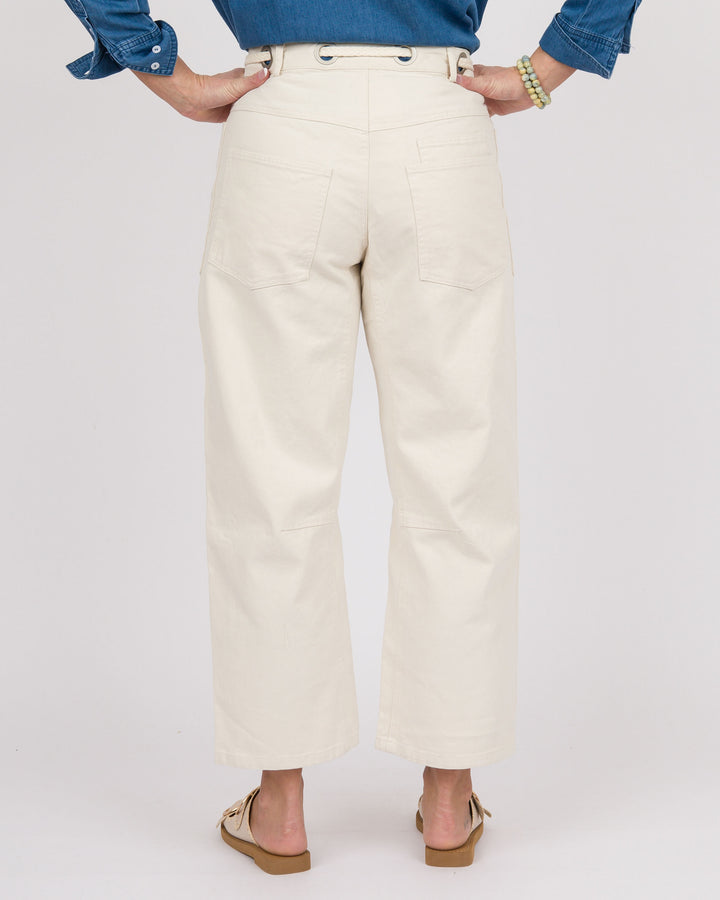 Bone Patchwork Pants