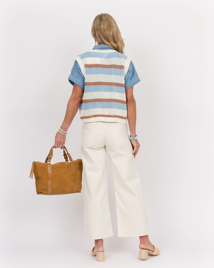 Coffee Cloud V Neck Vest