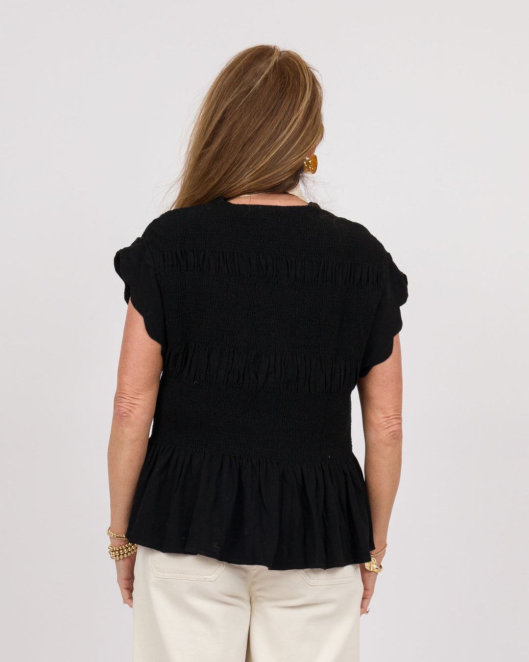 Black Peplum Top