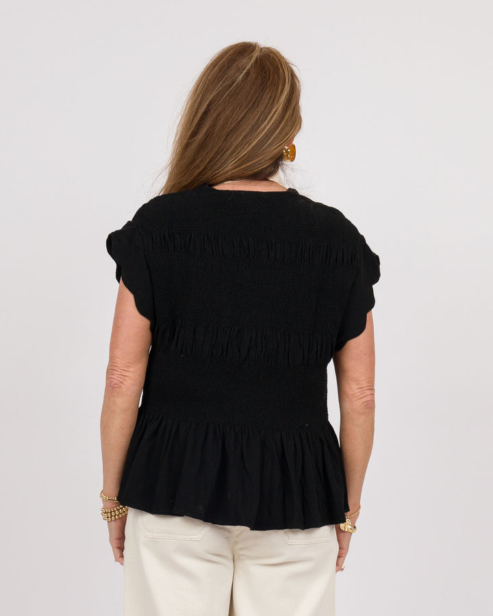 Black Peplum Top