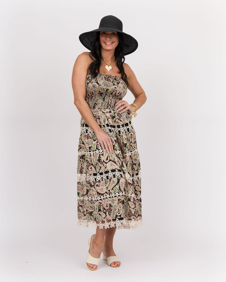 Roxanne Midi Dress - Black