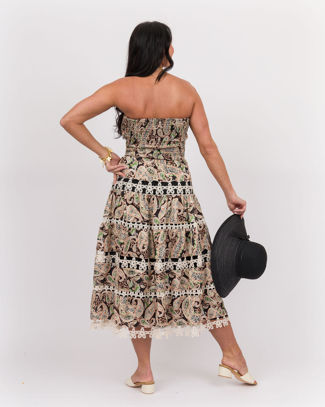 Roxanne Midi Dress - Black