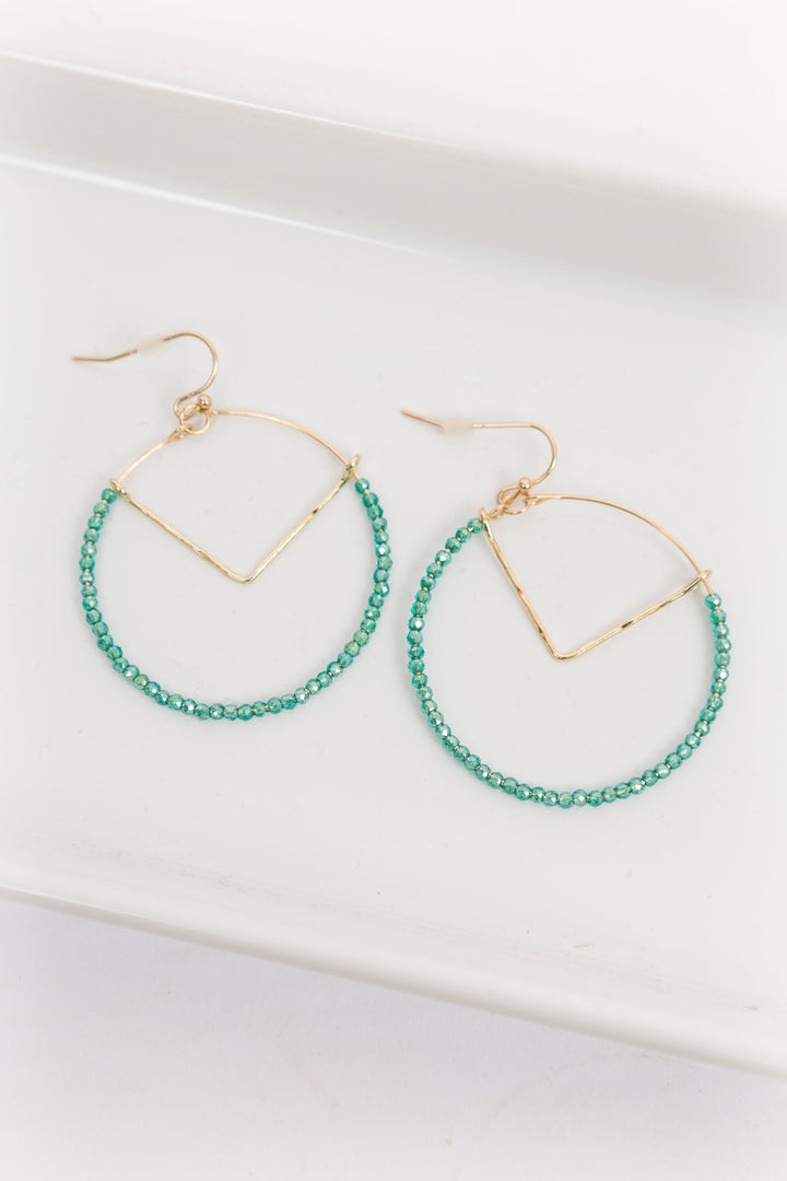 Circle Beaded Hoops