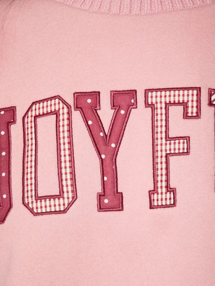 Pink Joyful Cropped Sweatshirt
