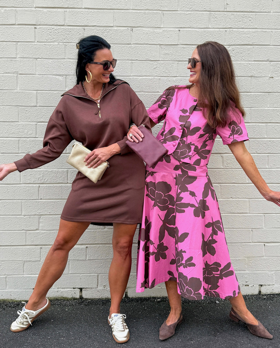 Freddie Top - Pink &amp; Brown