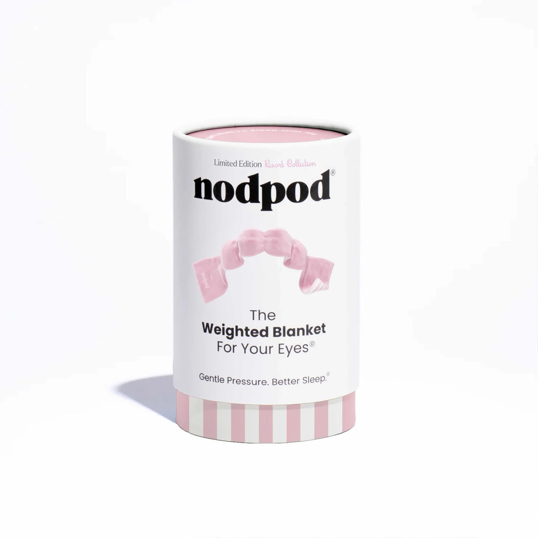 Nodpod weighted blanket packaging on a white background