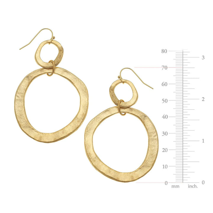 Susan Shaw Double O Hanging Earrings