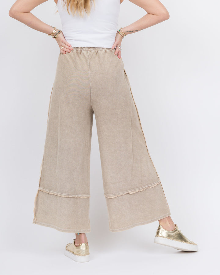 Easy Street Wide Leg Pant - Mushroom