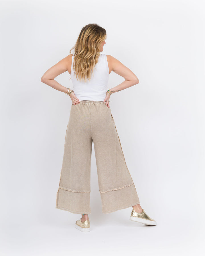 Easy Street Wide Leg Pant - Mushroom