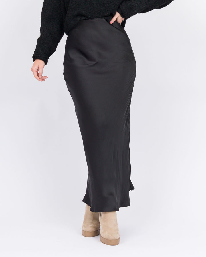 Z Supply Europa Polysheen Skirt- Black