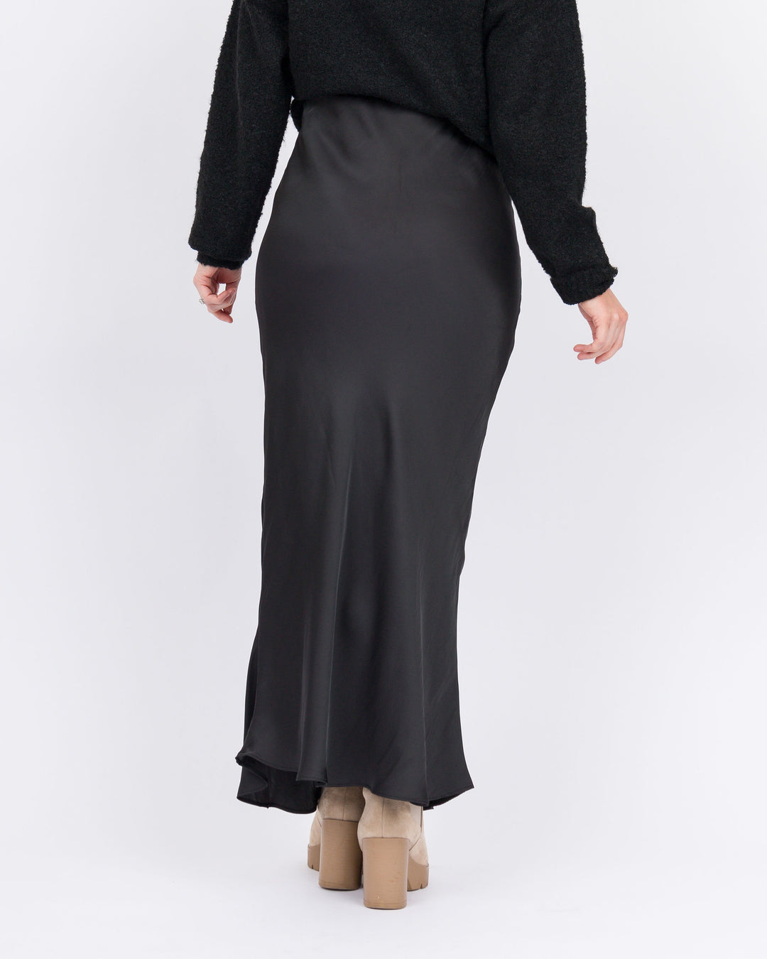 Z Supply Europa Polysheen Skirt- Black