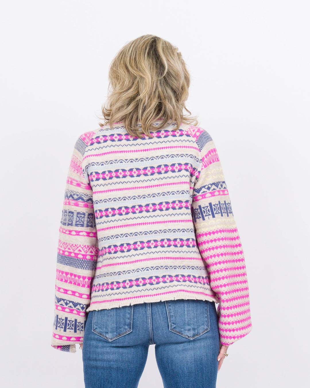 Patchwork Mock Neck Sweater