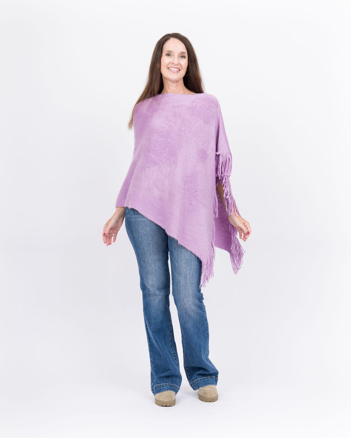 Knitted Poncho- Mauve