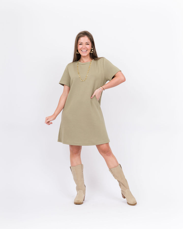 Piece of Me Dress-Light Olive