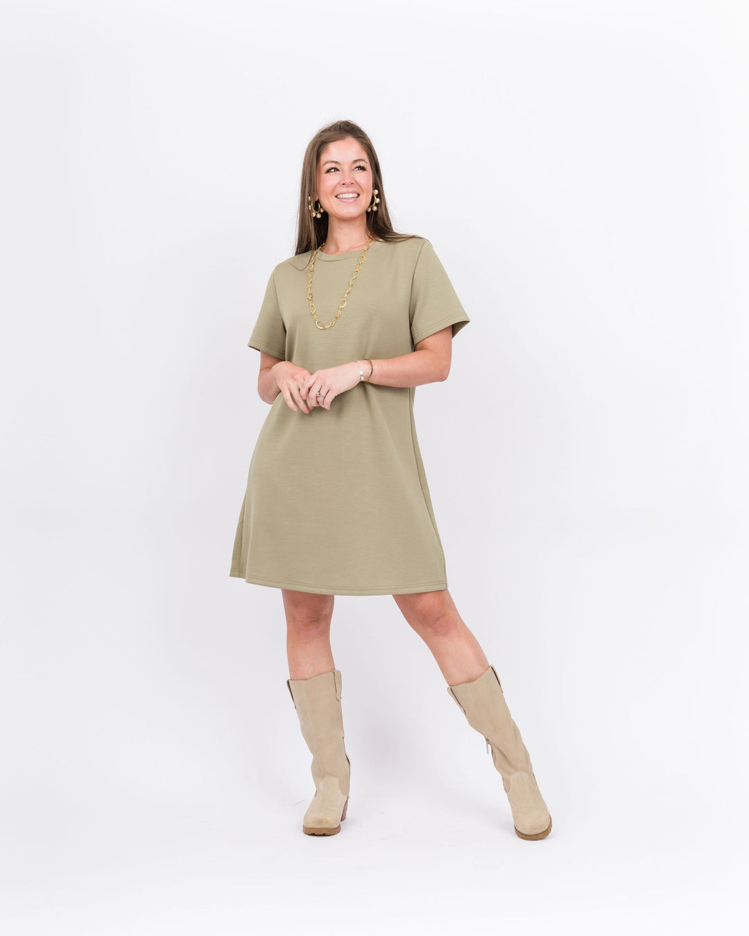 Piece of Me Dress-Light Olive