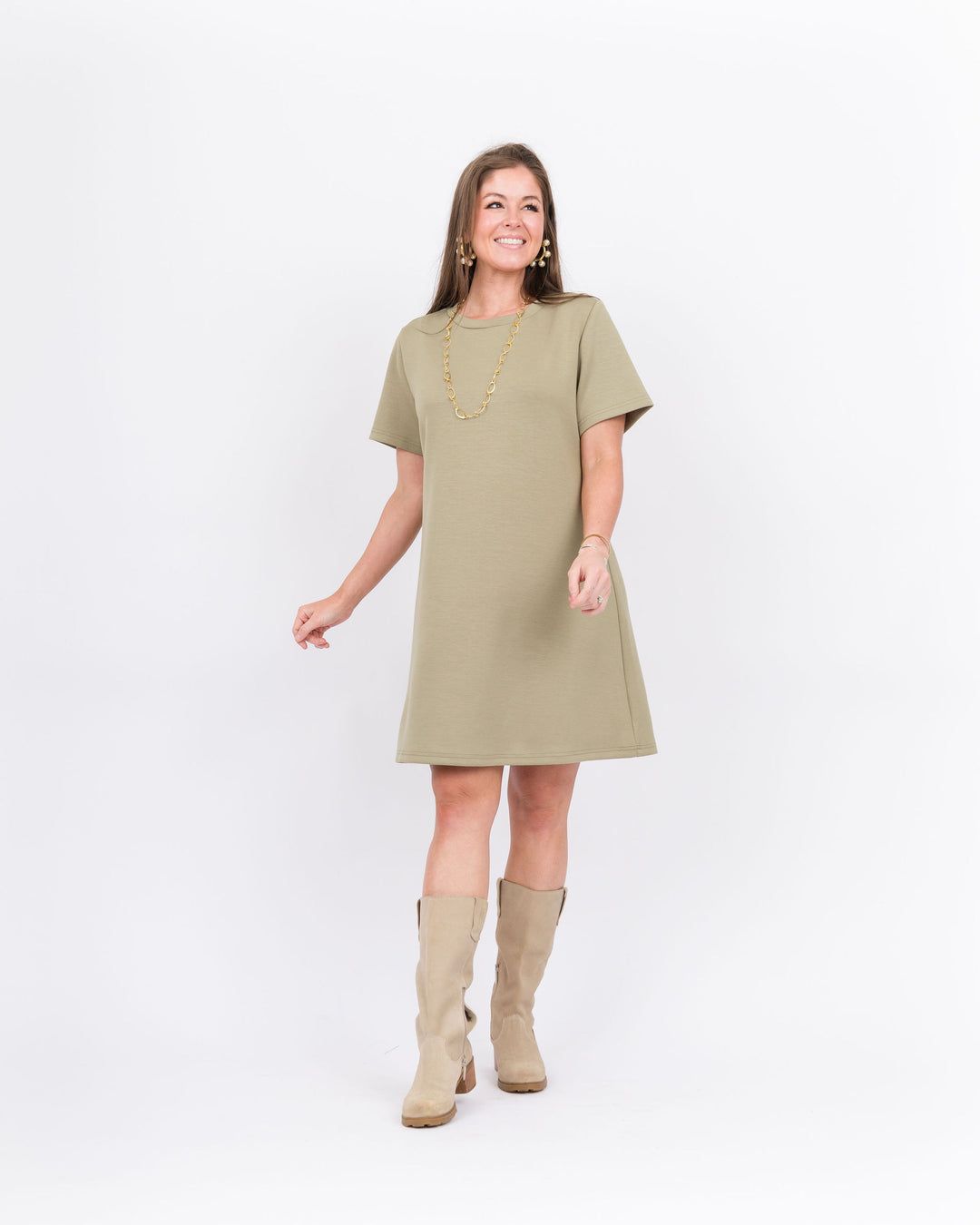 Piece of Me Dress-Light Olive