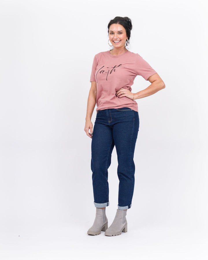 Faith Tee - Dusty Pink