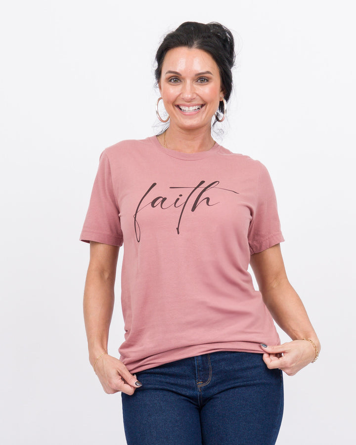 Faith Tee - Dusty Pink