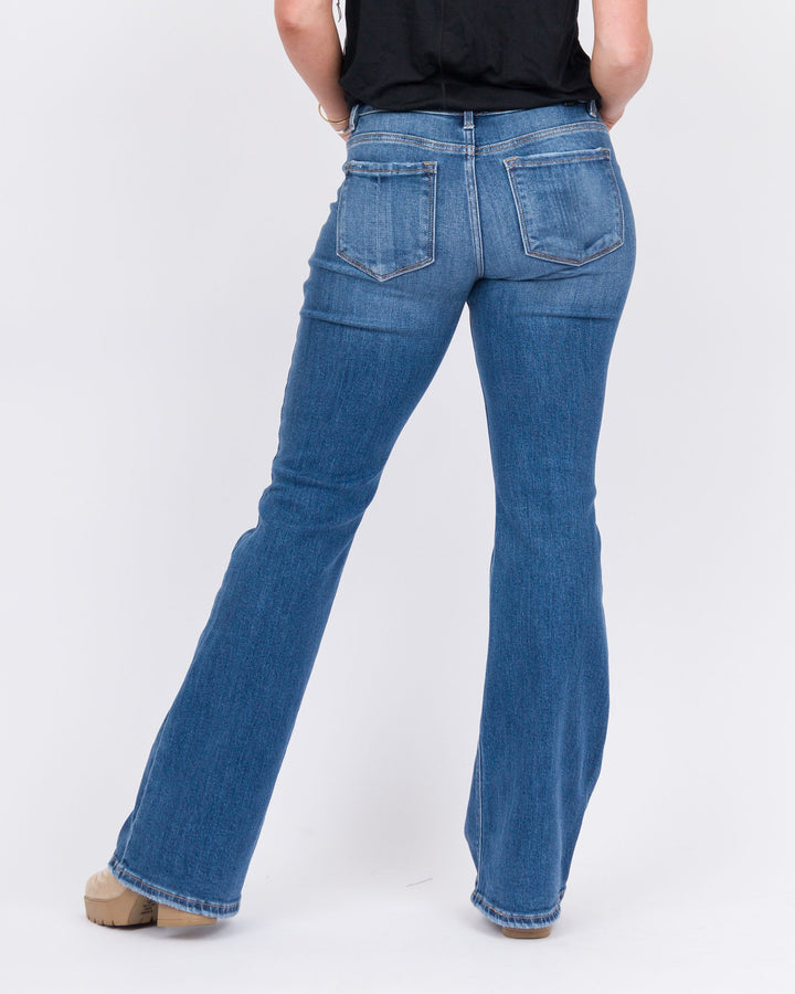 Risen Tummy Control Mid Rise Flare Basic Jean