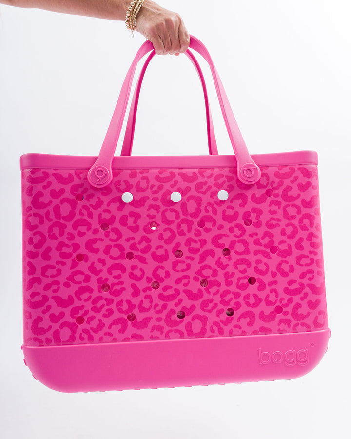 Purrr-fectly Pink Leopard  Original Bogg Bag - Large