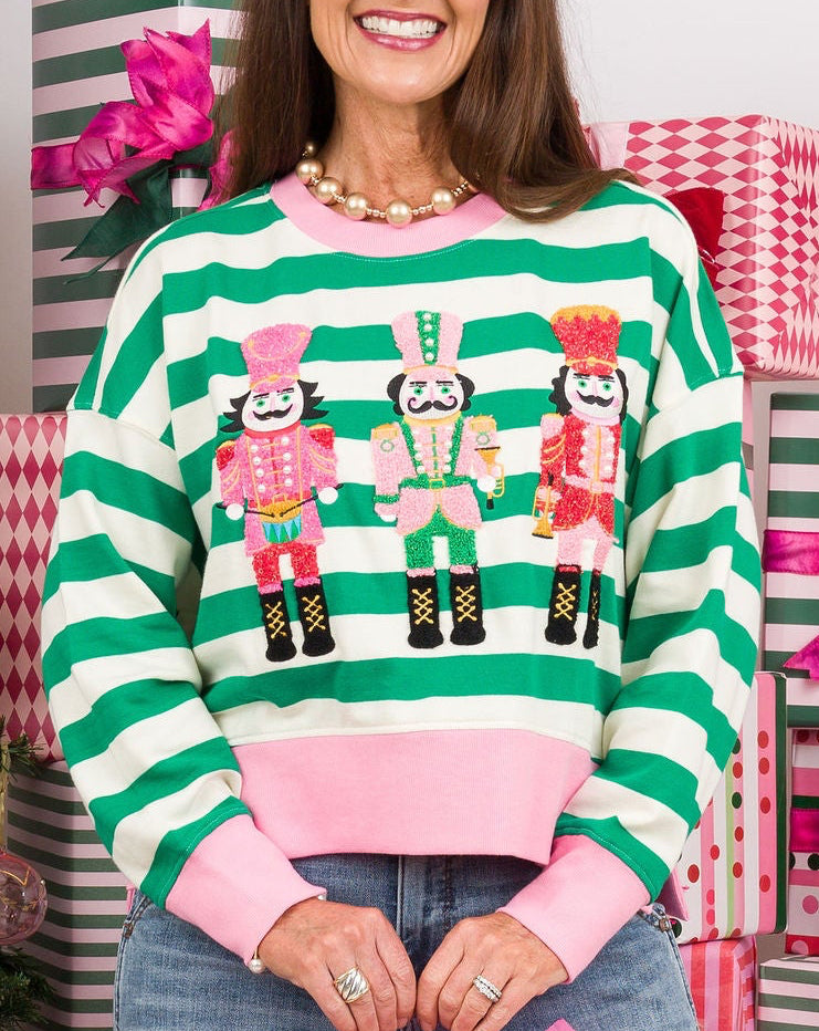 Nutcracker Relaxed Striped Sweatshirt
