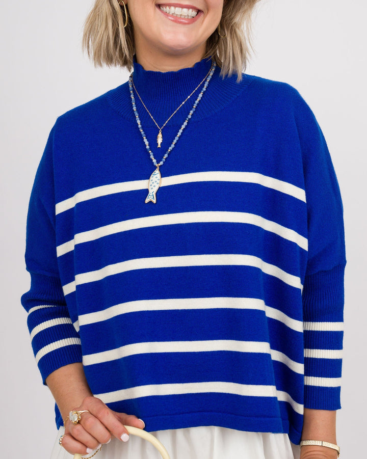 Kerisma Aja Ortho Striped Sweater - Blue and White