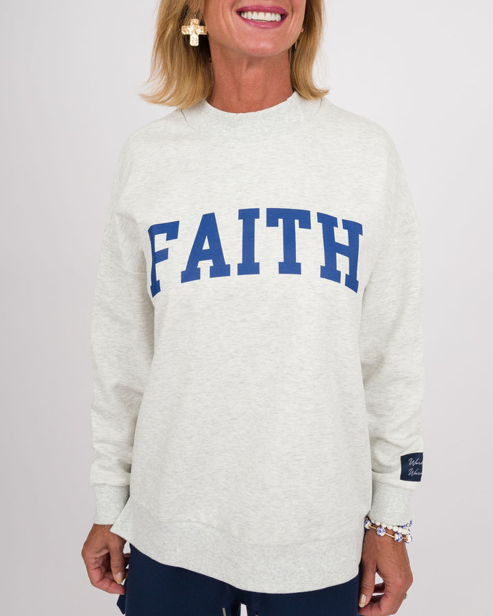 Reversible Faith/Grace Sweatshirt - Grey