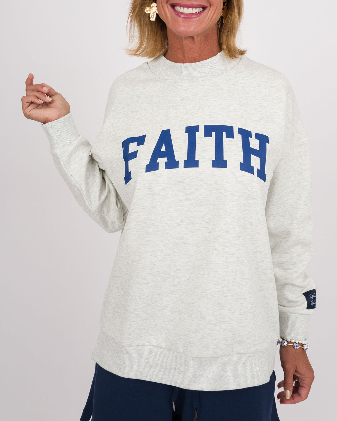 Reversible Faith/Grace Sweatshirt - Grey