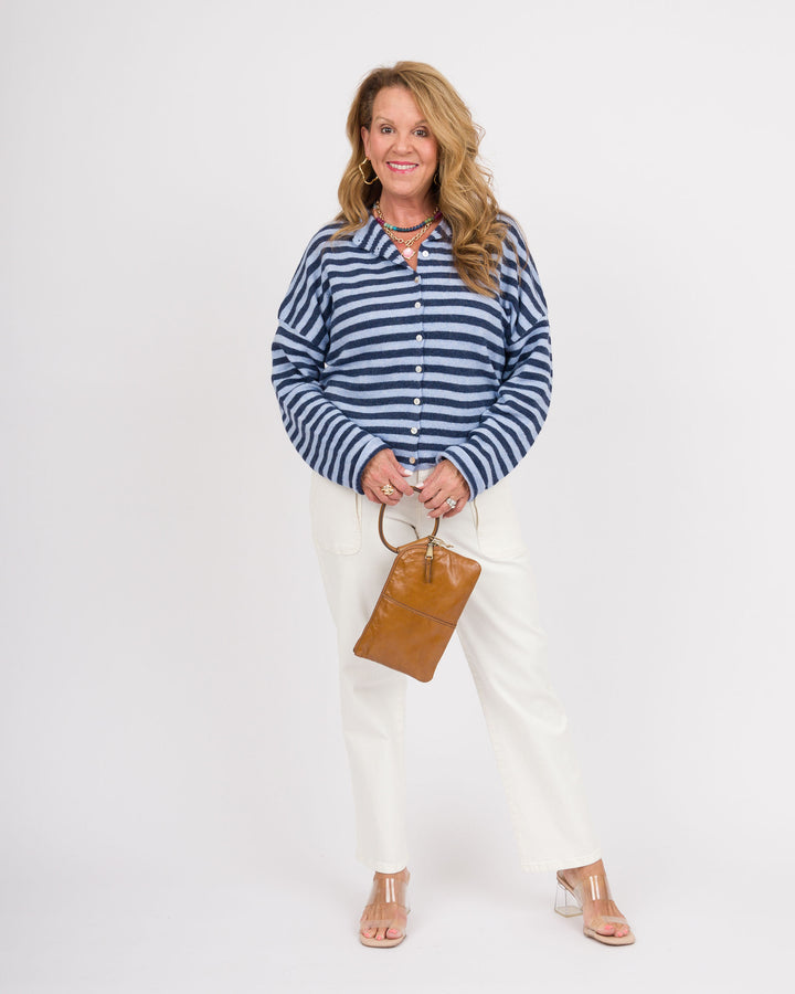 Piper Cardigan - Blue Stripe