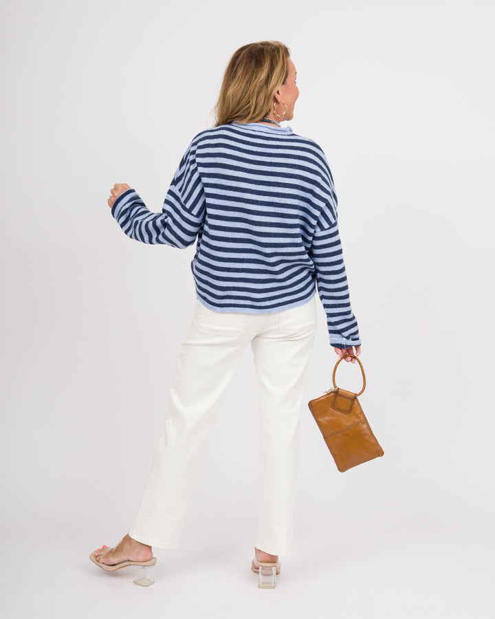 Piper Cardigan - Blue Stripe