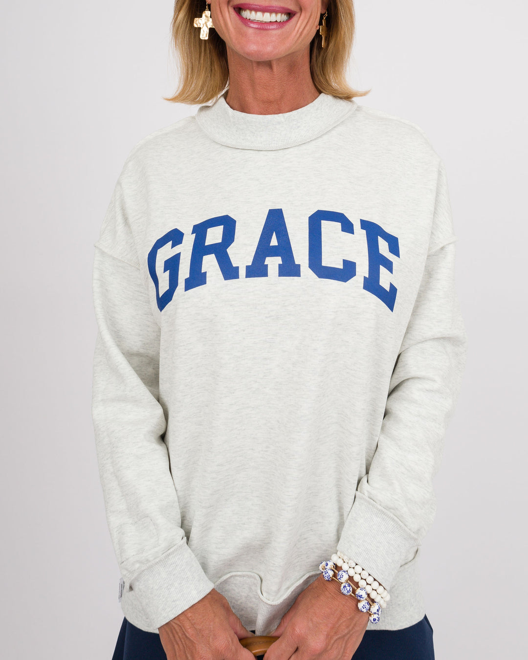 Reversible Faith/Grace Sweatshirt - Grey